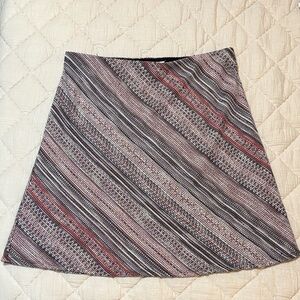 Margaret M Multicolor Patterned Tweed A-Line Skirt Size XL